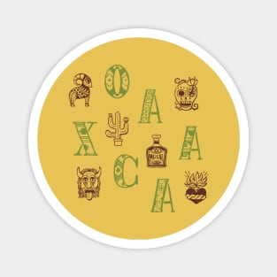 Oaxaca Alphabets - Wild Yellow Magnet